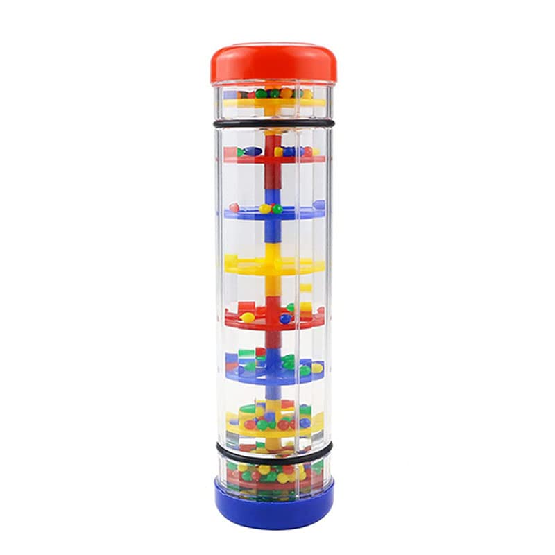 Musfunny Rainmaker Rainstick — 8-Inch Sensory Shaker for Babies & Kids (Red)