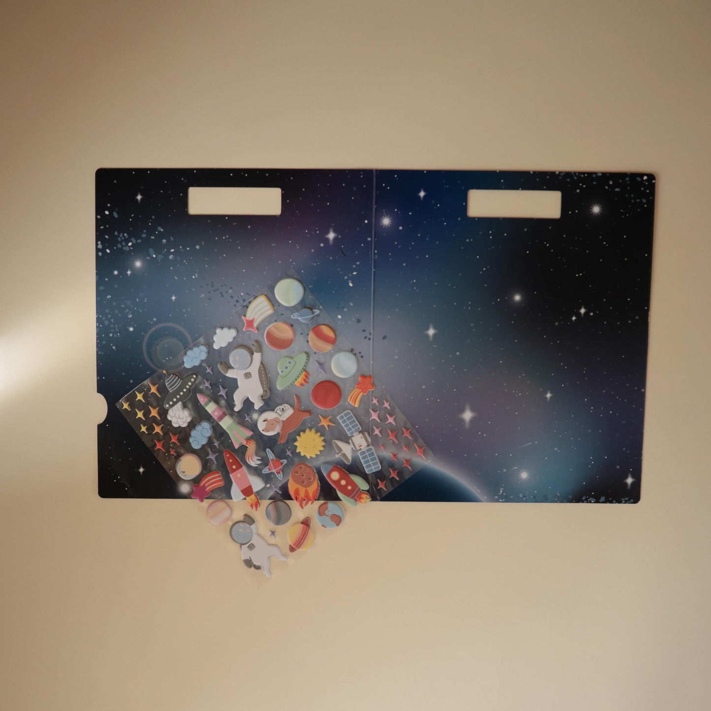 Mushie Reusable Sticker Book Set (Space) | 100+ Puffy Stickers for Kids 3+
