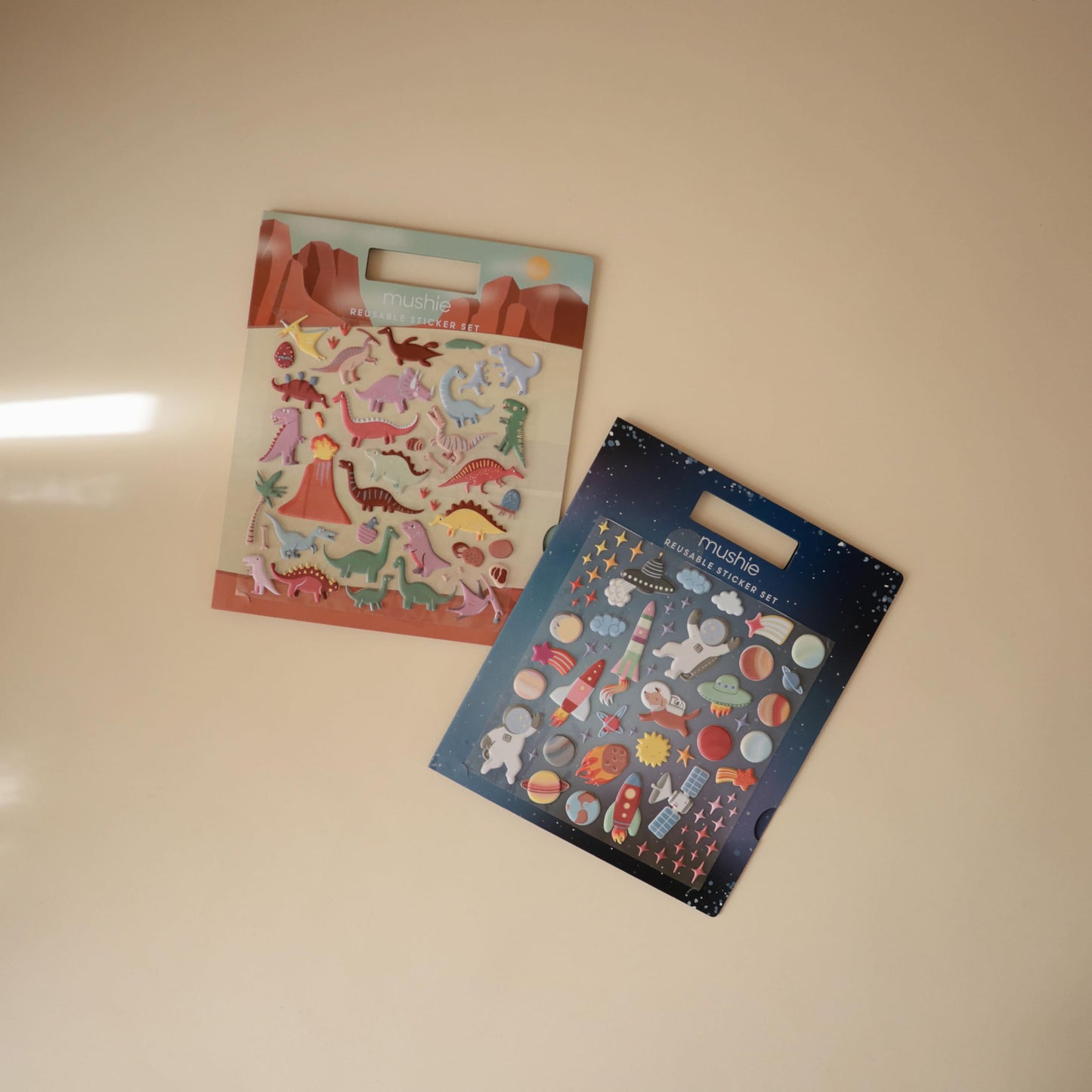Mushie Reusable Sticker Book Set (Space) | 100+ Puffy Stickers for Kids 3+