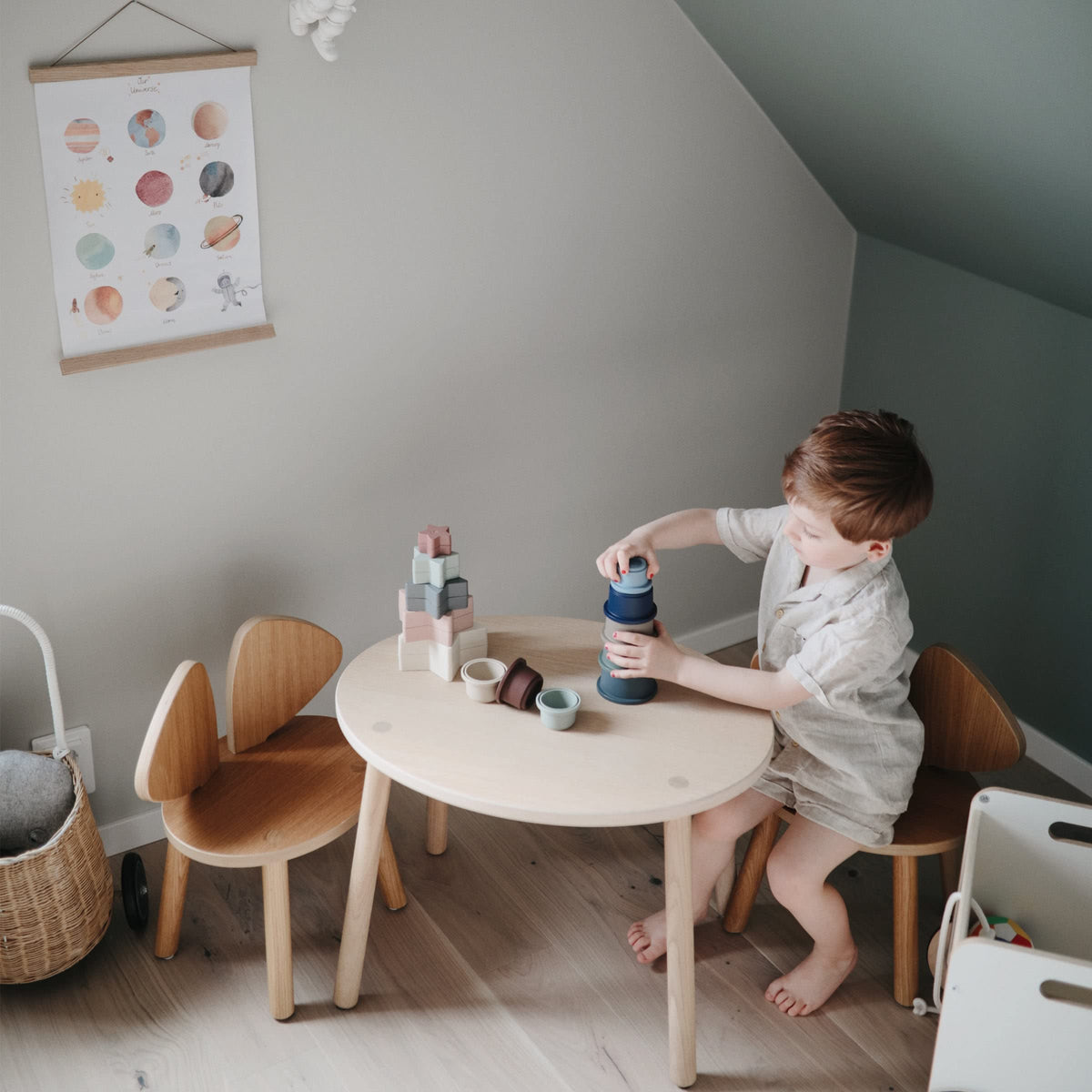 Mushie Stacking Cups Toy – 8 pcs | Forest (Denmark)