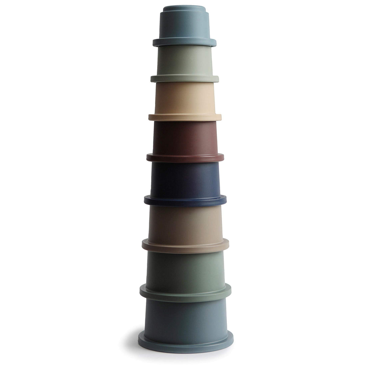 Mushie Stacking Cups Toy – 8 pcs | Forest (Denmark)