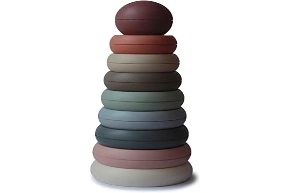 Mushie Stacking Rings Toy – Made in Denmark, BPA-Free & Safe for Babies