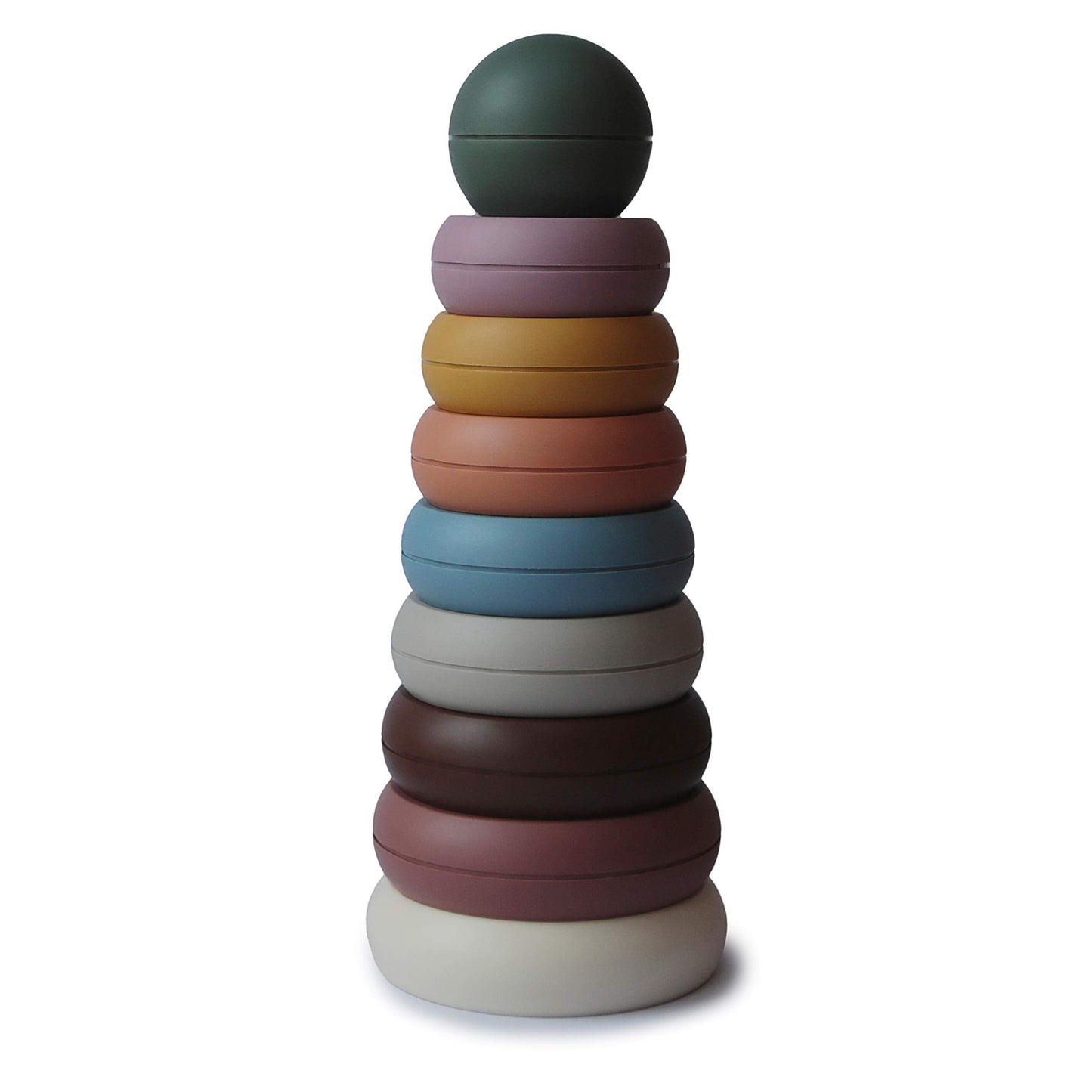 Mushie Stacking Rings Toy – Danish-Made Rustic Hygge Collection