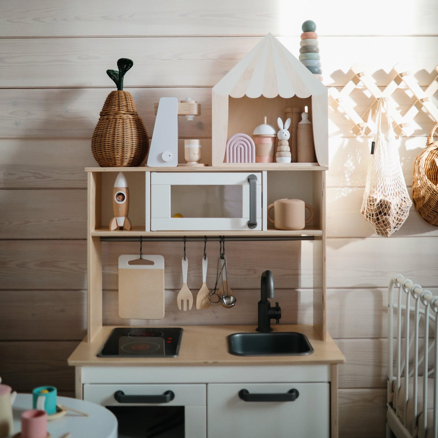 Mushie Stacking Rings Toy – Danish-Made Rustic Hygge Collection
