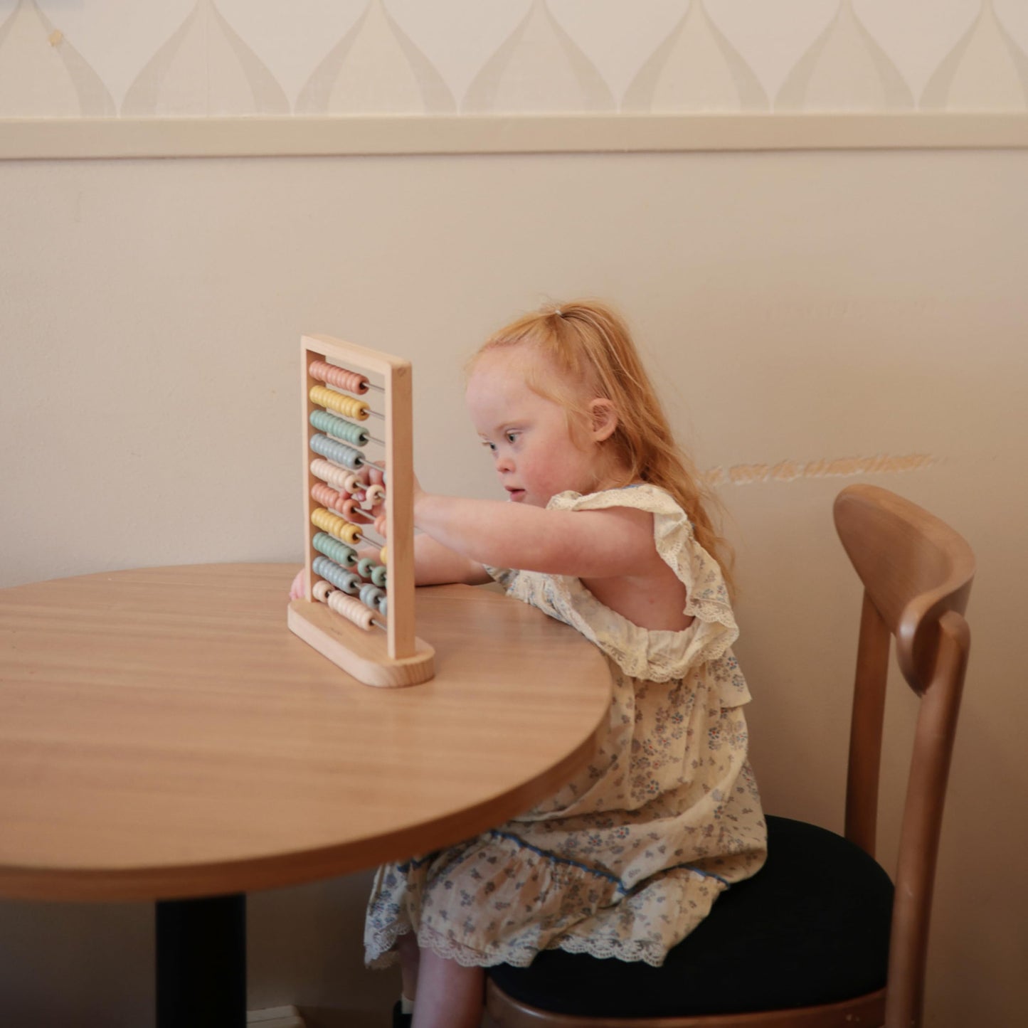 Mushie Wooden Abacus – Montessori Toy for Kids 2+ | Educational Bead Counter
