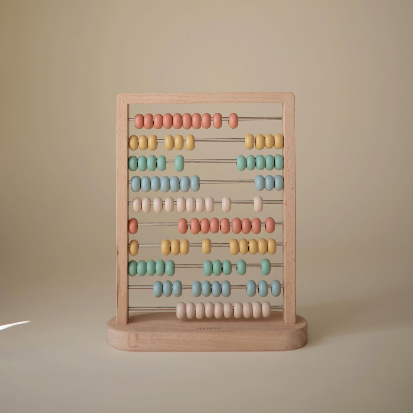 Mushie Wooden Abacus – Montessori Toy for Kids 2+ | Educational Bead Counter