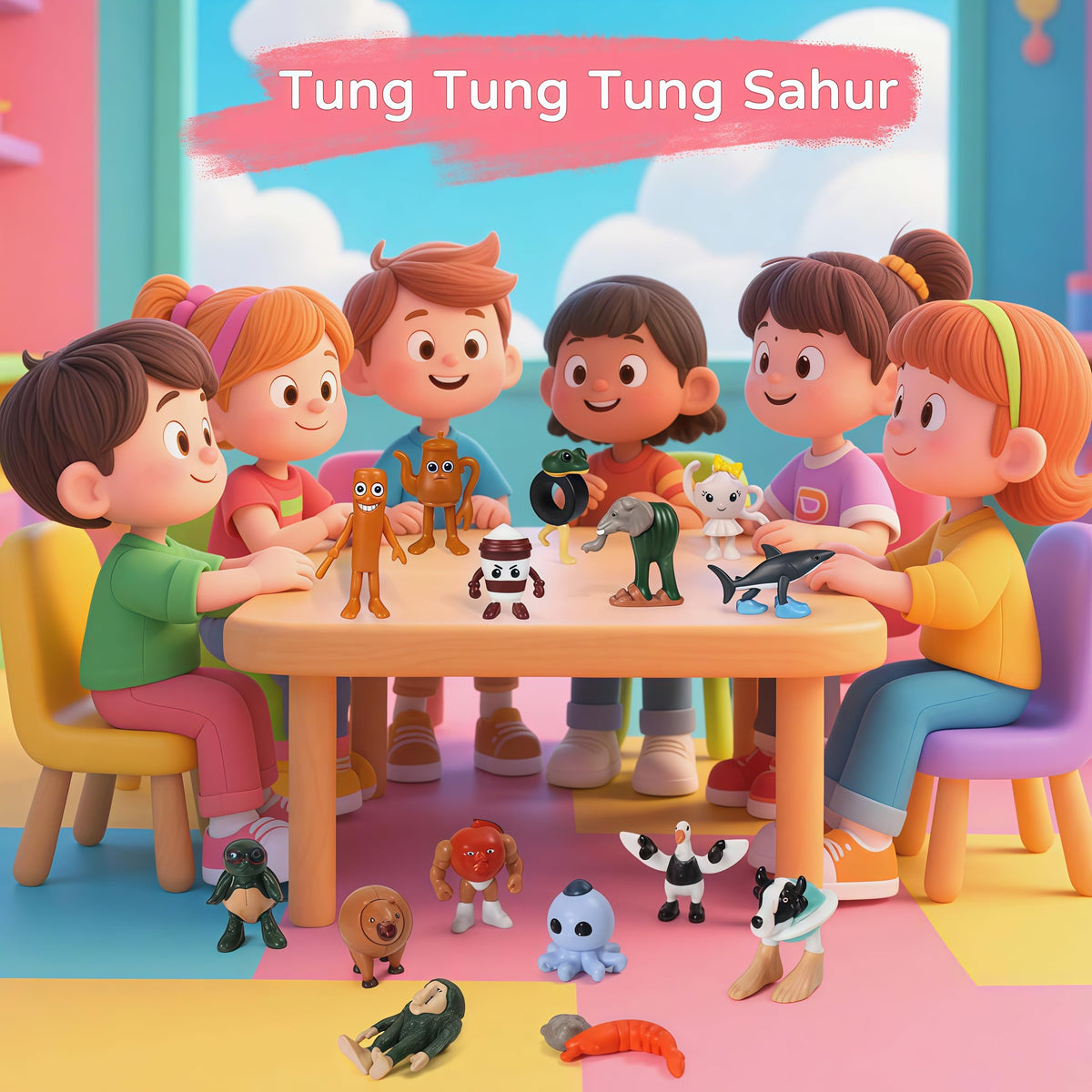 Mushplushies Italian Brainrot Toys – 48 PCS, 1.8-inch Tralalero Tralala Figures, Sahur Doll & Party Favors