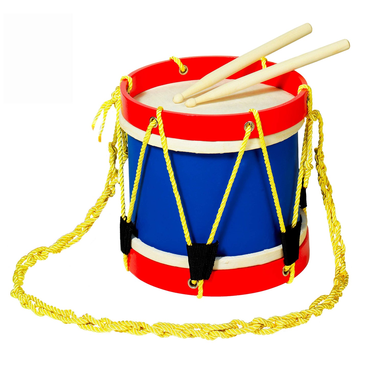 Musicube Kids 8-Inch Drum Set with Adjustable Strap & Wooden Sticks – Safe Fun Gift
