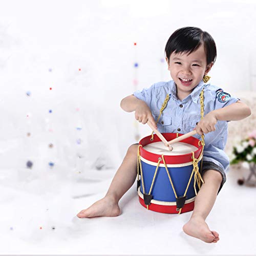 Musicube Kids 8-Inch Drum Set with Adjustable Strap & Wooden Sticks – Safe Fun Gift