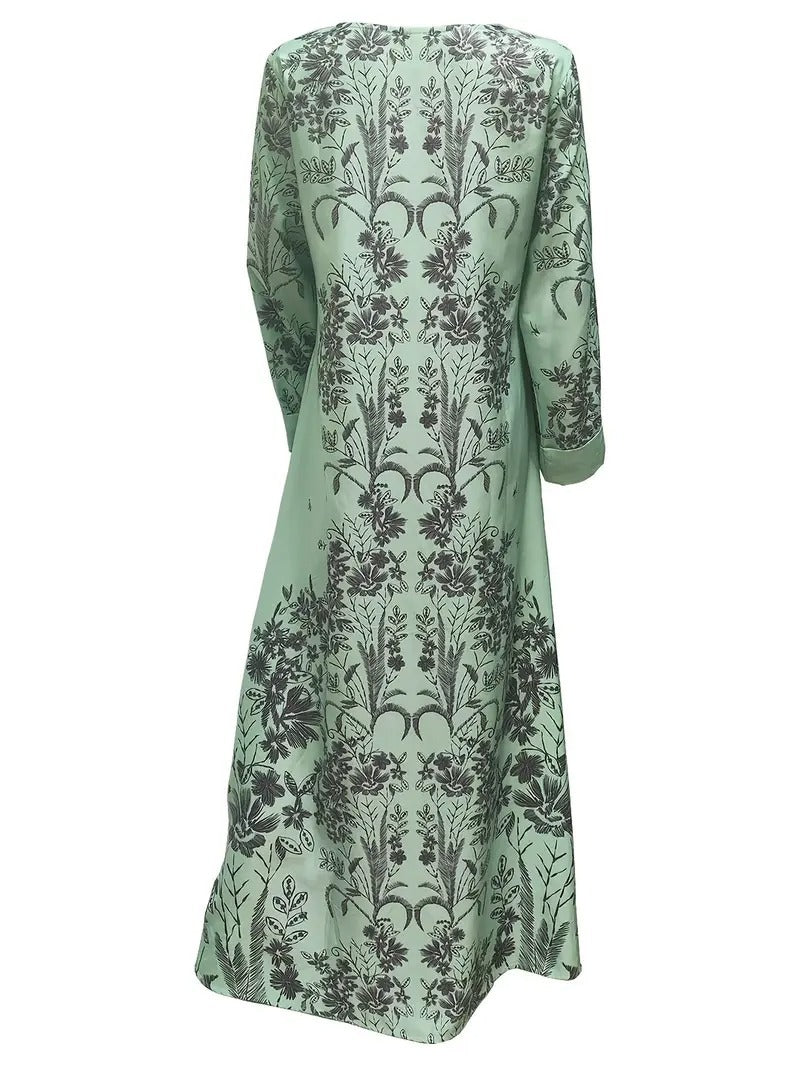 Muslim Women's Printed Robe