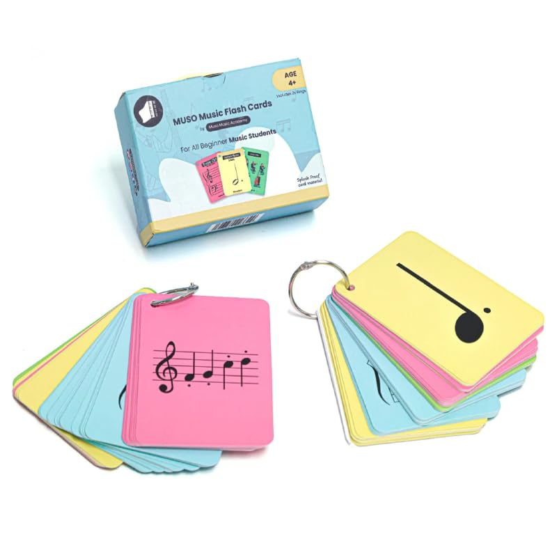 MUSO Music Flash Cards for Beginners – Improve Sight Reading and Solfège (Piano for Kids and Adults)