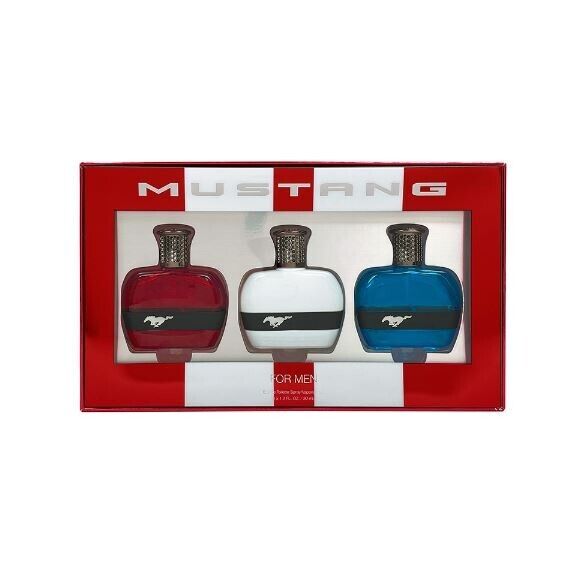 Mustang Gift Set 30ml Red EDT + 30ml White EDT + 30ml Blue EDT Men's Fragrance