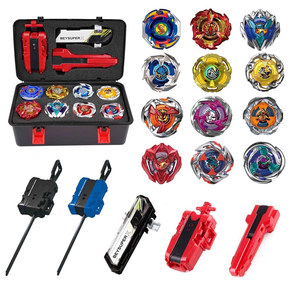 MUSTYBELT Bey Battling Top Burst Gyros – 12 Tops & 2 Launchers