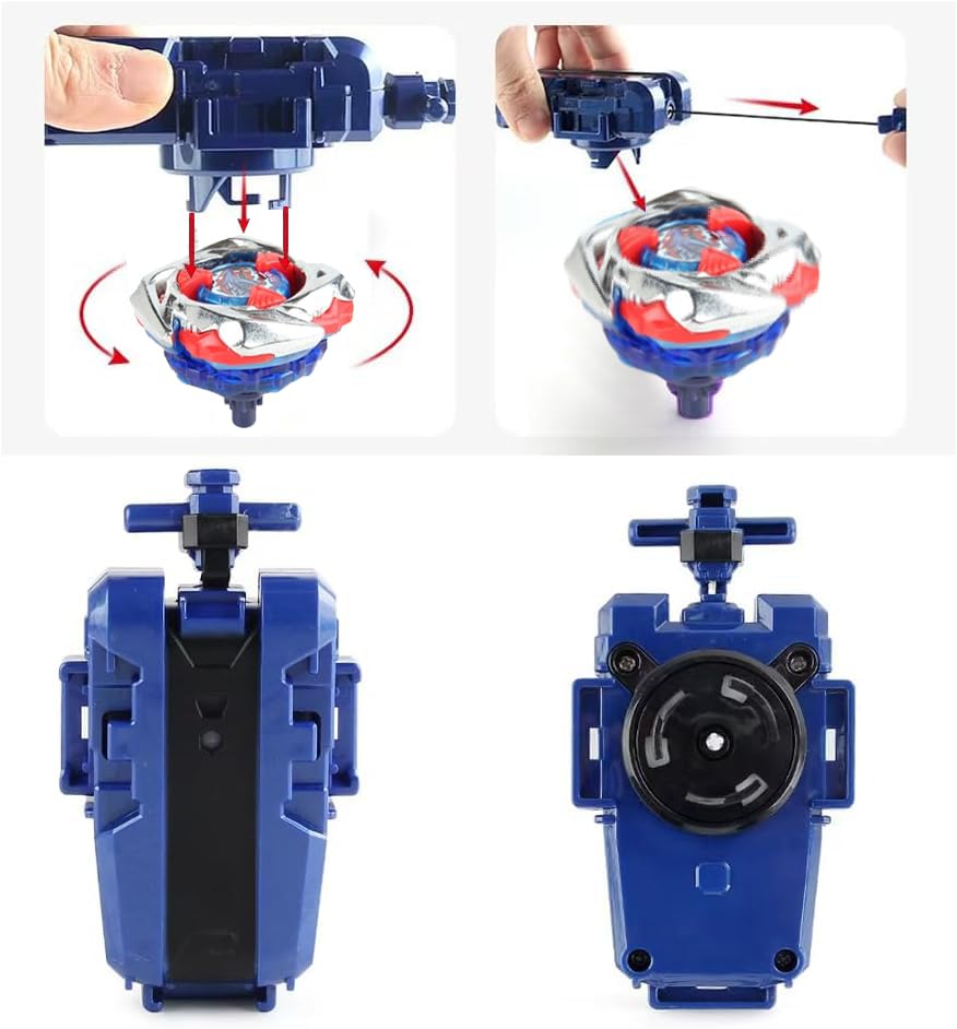 MUSTYBELT Battling Top Burst Gyro Set – 8 Tops & 2 Launchers for Kids 6+