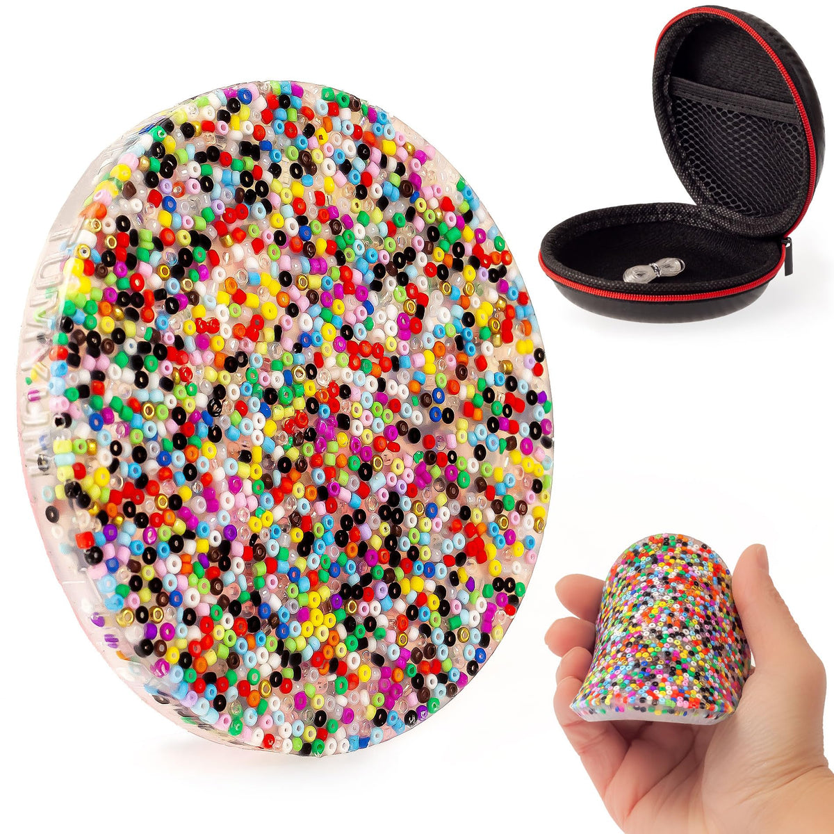 MUYMUT Picky Pad 1pc – Non-Sticky Silicone Fidget Pad for Dermatillomania, ADHD and OCD (10 cm / 3.9 in) with Carry Case