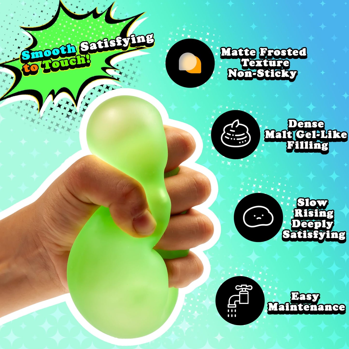 MUYMUT Sensory Stress Cube – High-Density Gel Fidget Toy with Matte Finish (Green) | 1-Pack