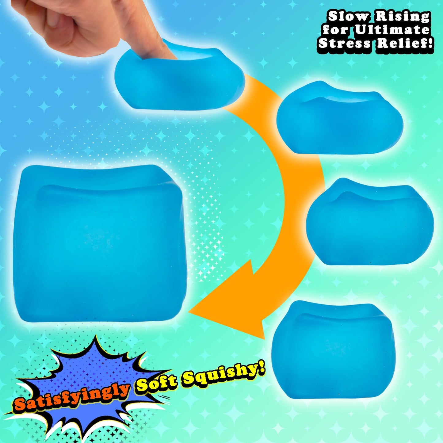 MUYMUT Sensory Stress Cube – High-Density Gel Fidget Toy for Anxiety Relief and Focus (1-Pack, Purple)