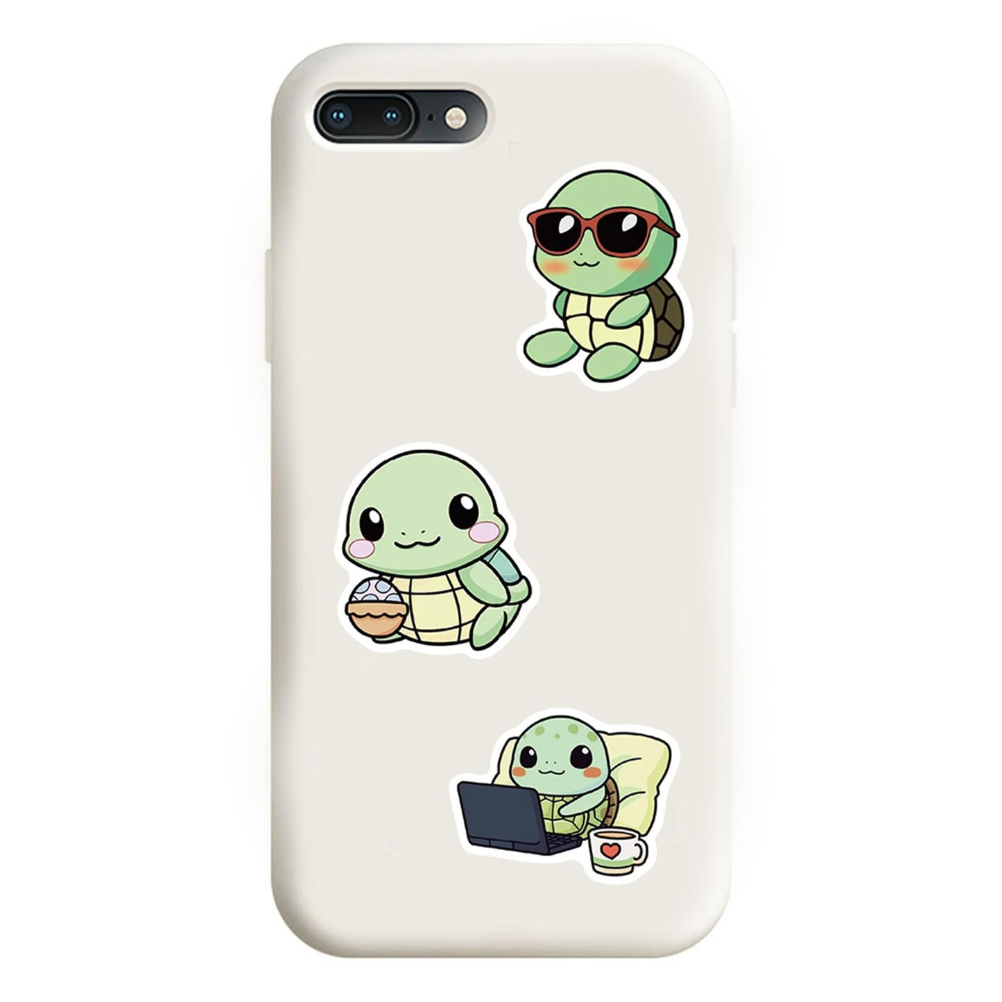 MUZIWAN 50Pcs Animal Stickers – Waterproof Vinyl for Water Bottles, Notebooks & Back-to-School (Tortoise)