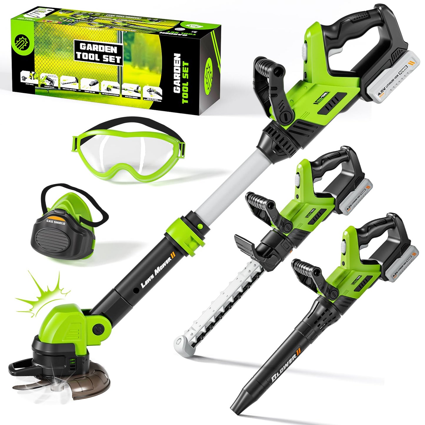 MUZREES Kids 3-in-1 Tool Set with Lights and Sounds | Safe Toddler Garden Toys