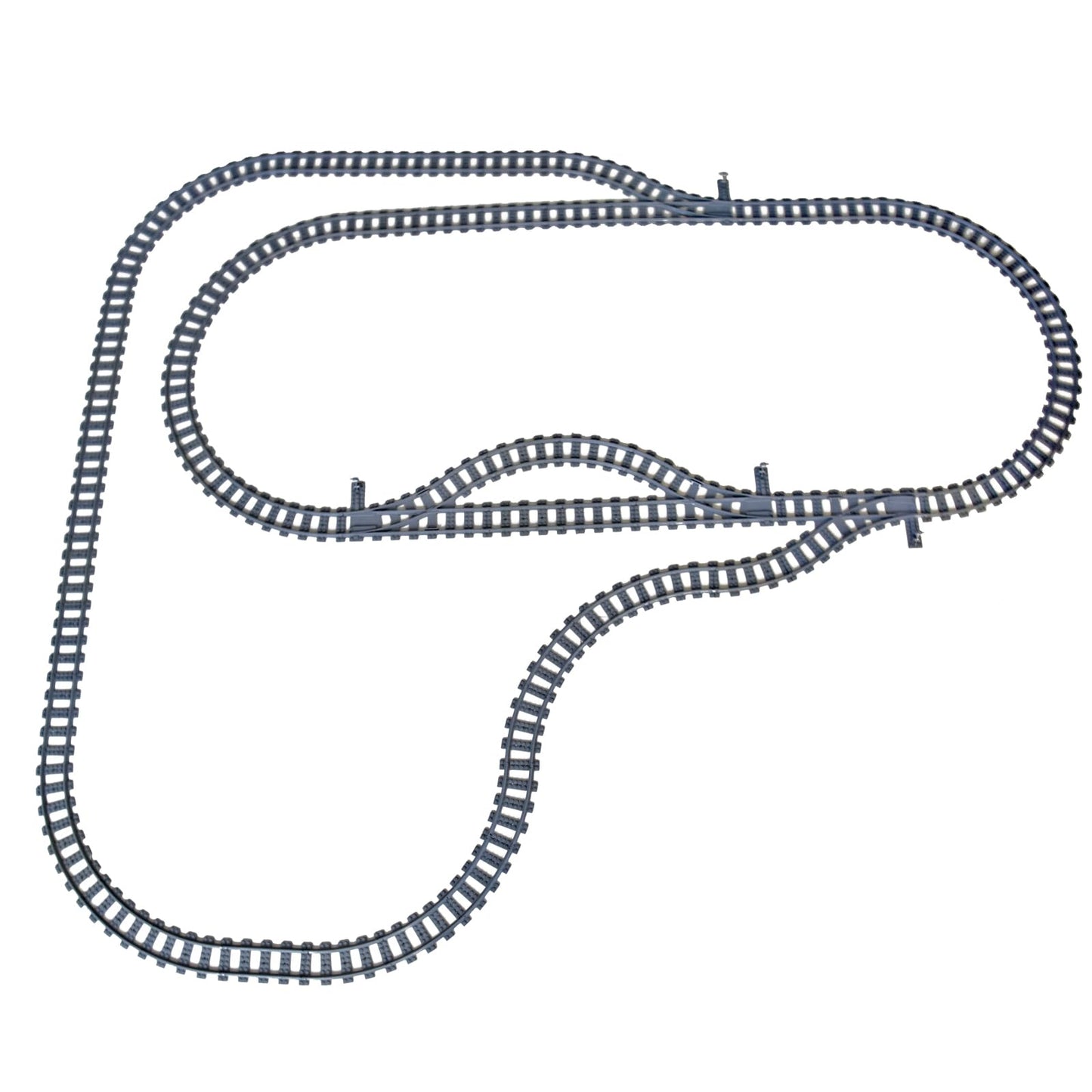 MXIZYDAOY Train City Track Expansion Set - Expand Rails & Cityscapes (Compatible with Major Building Block Brands)