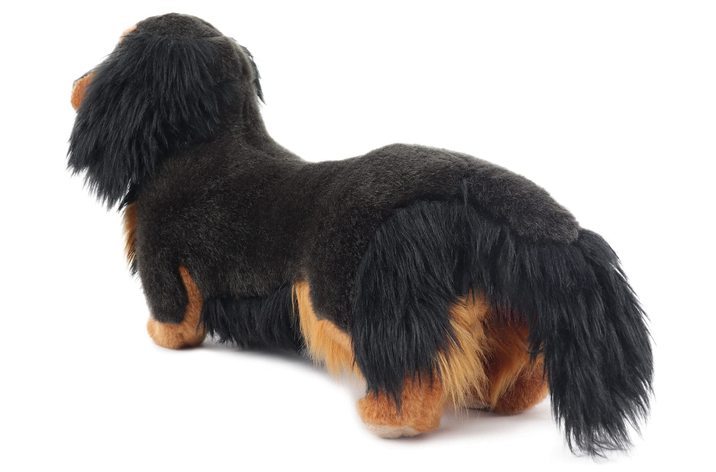 MY DOG Mini Dachshund Longhair Plush – Premium Realistic Dog Stuffed Animal