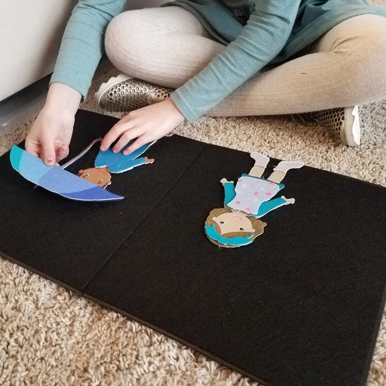 My Felt Story Freestanding Felt Board for Kids — 15 x 24 | Board Only | Storytelling & Learning (Black)