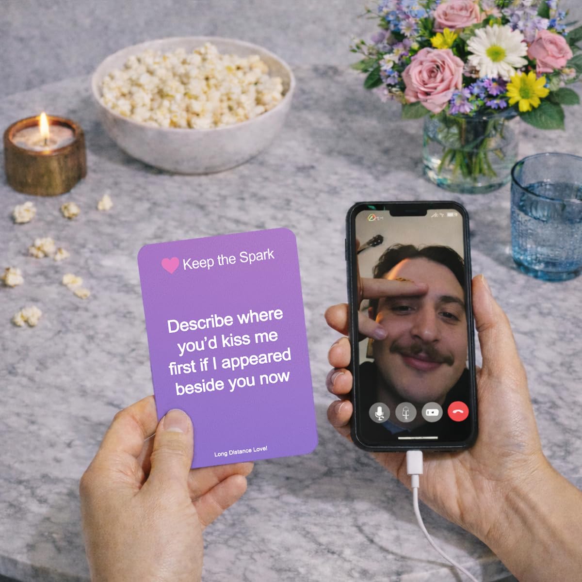 MY HERO CARDS: Long Distance Love Card Game — 150 Prompts for Couples