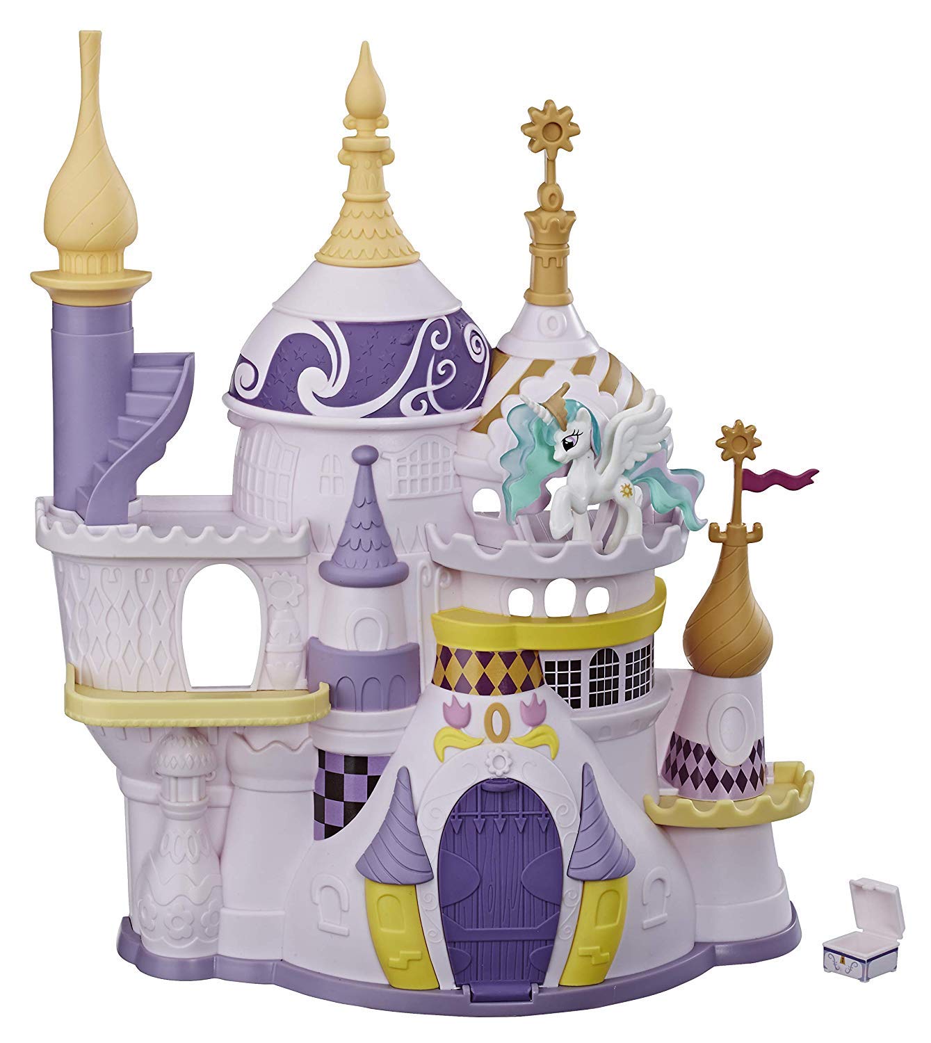 My Little Pony Canterlot Castle Playset with Princess Celestia Figure – Accessory Set