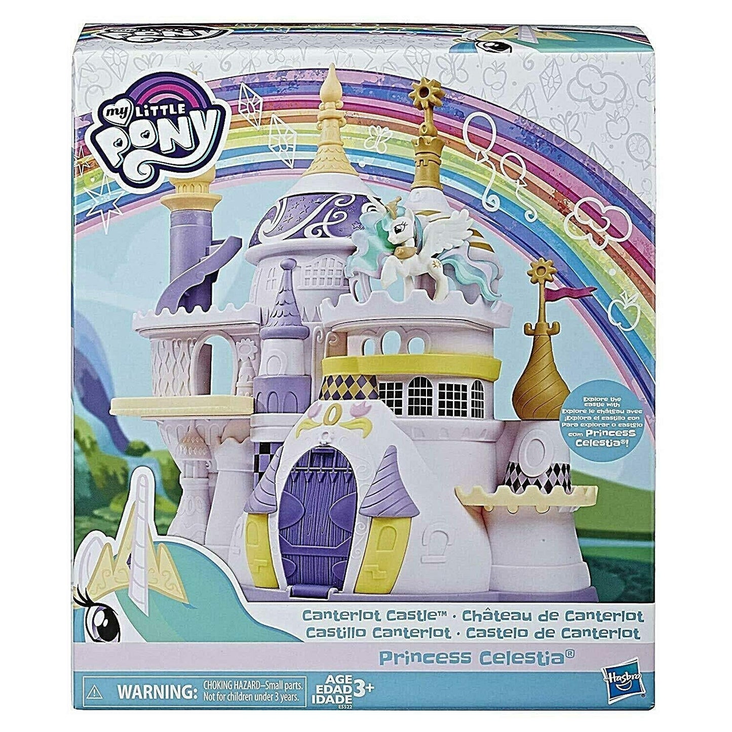 My Little Pony Canterlot Castle Playset with Princess Celestia Figure – Accessory Set