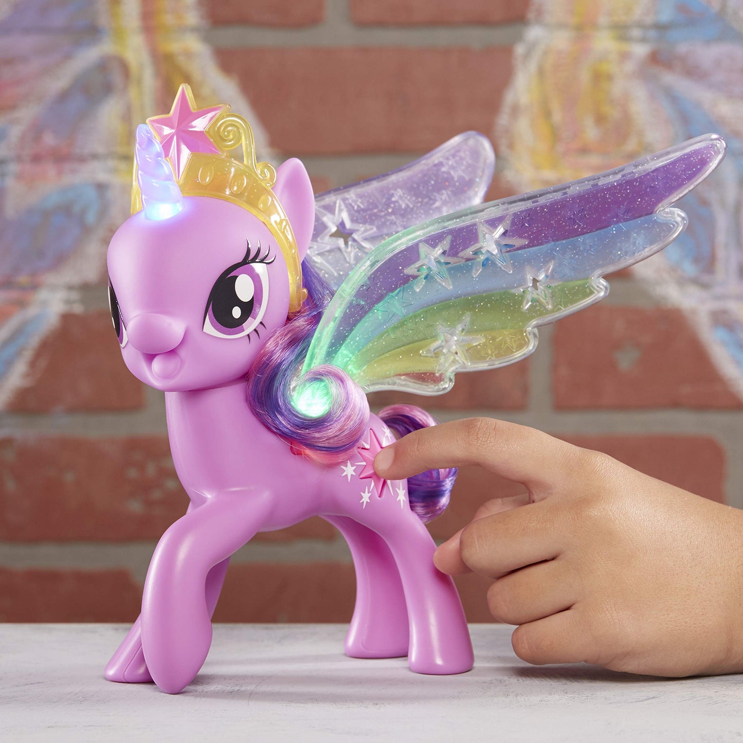 My Little Pony Rainbow Wings Twilight Sparkle – 8-Inch Light-Up Figure, Moving Wings | Ages 3+