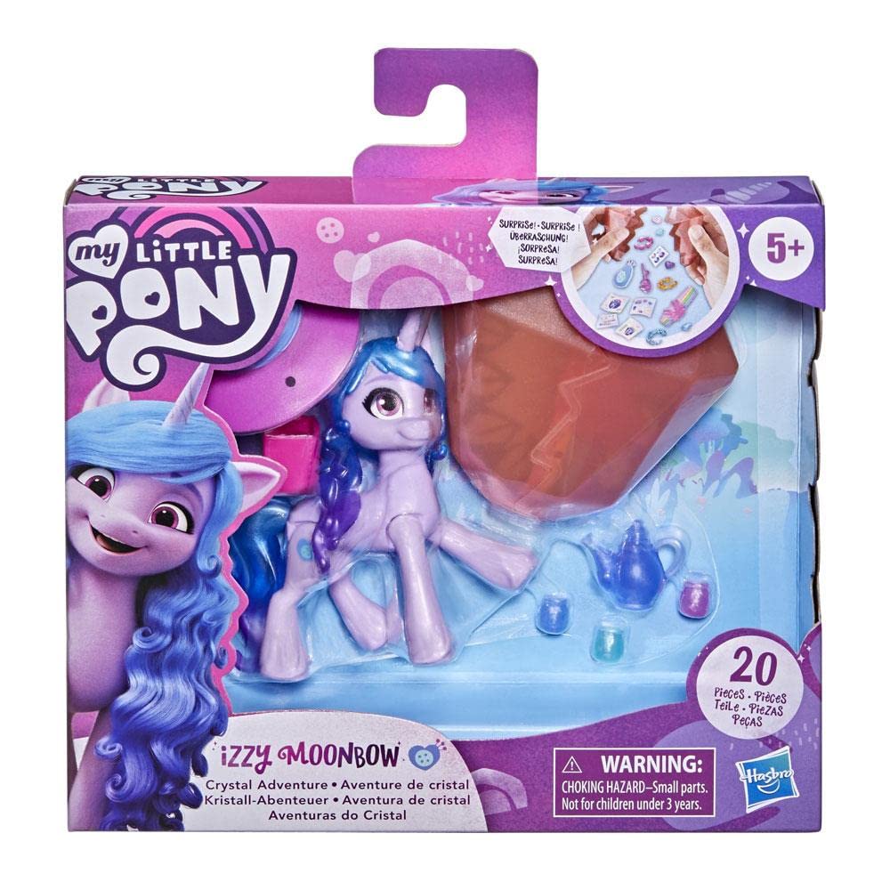 My Little Pony Crystal Adventure Izzy Moonbow – 3-Inch Purple Pony Toy