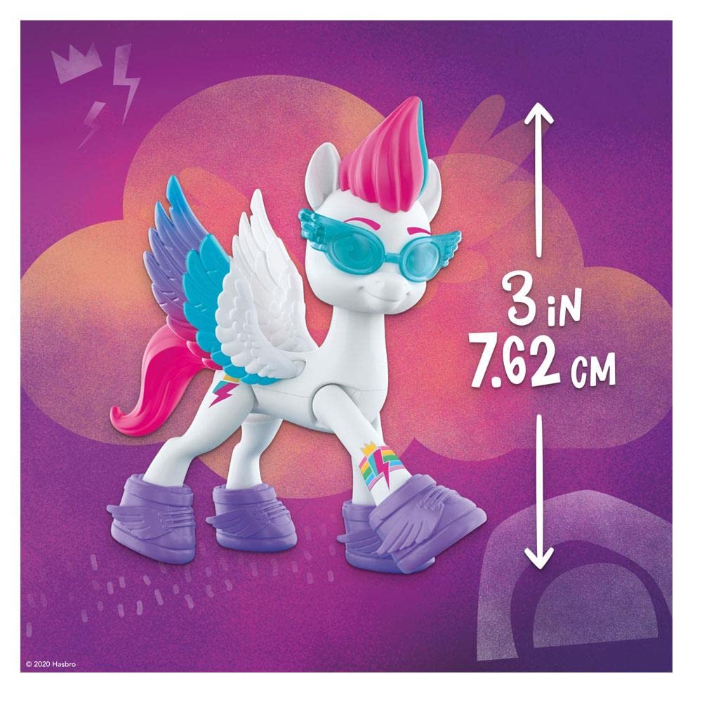 My Little Pony Crystal Adventure Zipp Storm – 3-Inch Figure with Surprise Accessories & Bracelet