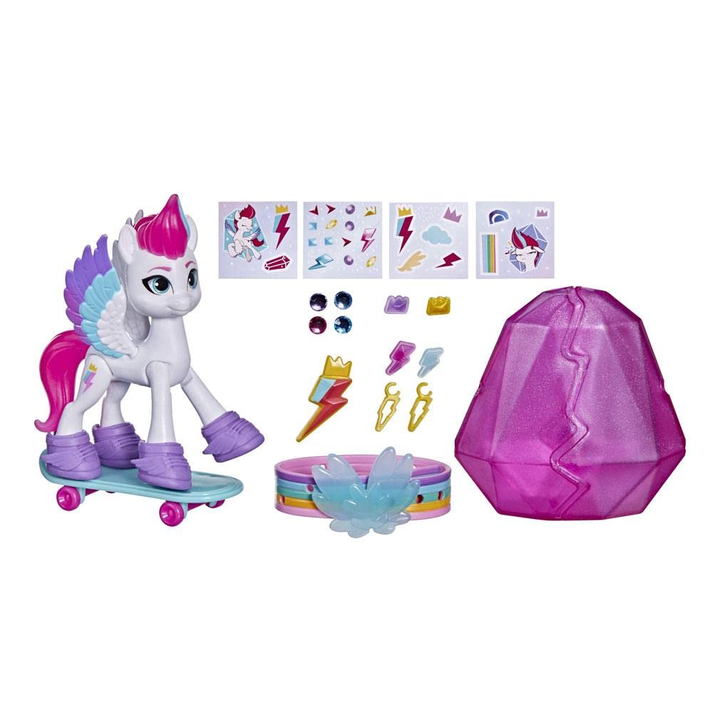 My Little Pony Crystal Adventure Zipp Storm – 3-Inch Figure with Surprise Accessories & Bracelet