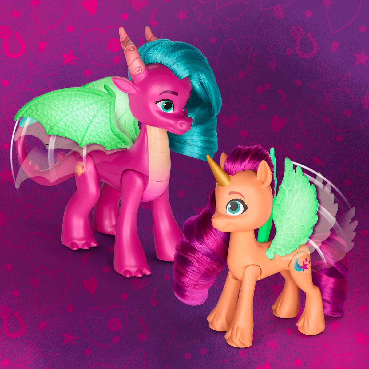 My Little Pony Dragon Light Reveal 3-Pack – Glow-in-the-Dark 3-Inch Dolls for Ages 4+