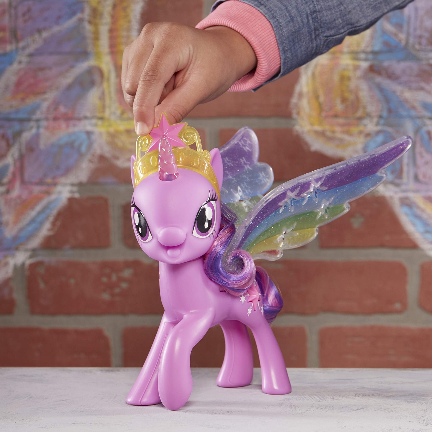 My Little Pony Rainbow Wings Twilight Sparkle – 8-Inch Light-Up Figure, Moving Wings | Ages 3+