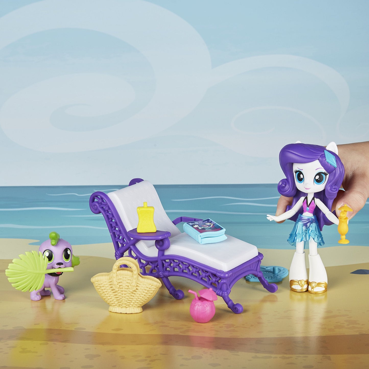 My Little Pony Equestria Girls Rarity Relaxing Beach Lounge Set | Poseable Doll & Accessories