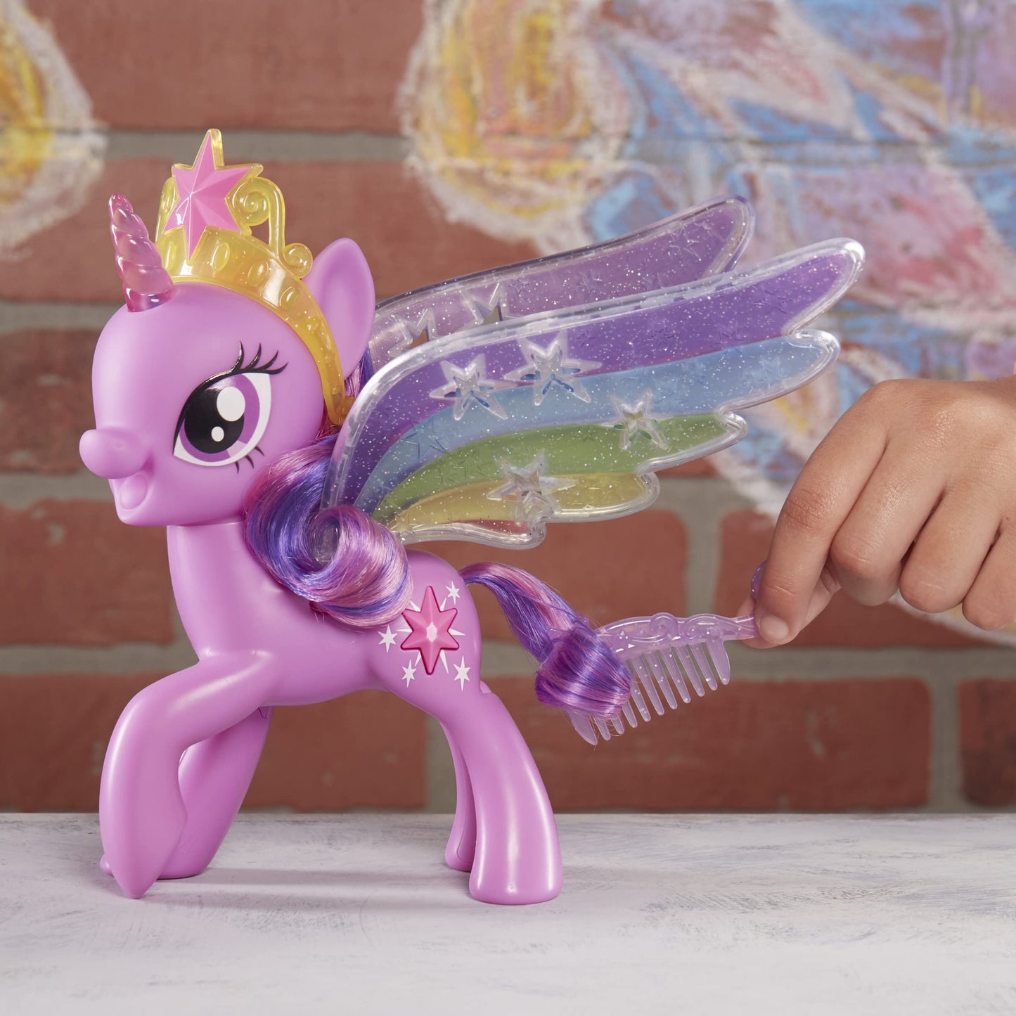 My Little Pony Rainbow Wings Twilight Sparkle – 8-Inch Light-Up Figure, Moving Wings | Ages 3+