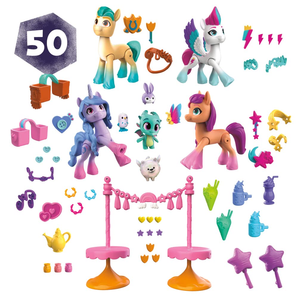 My Little Pony: Friends of Maretime Bay – 4 Pony Figures & 50 Accessories | Make Your Mark Toy Set