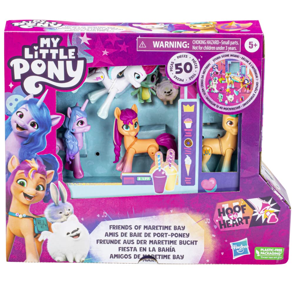 My Little Pony: Friends of Maretime Bay – 4 Pony Figures & 50 Accessories | Make Your Mark Toy Set
