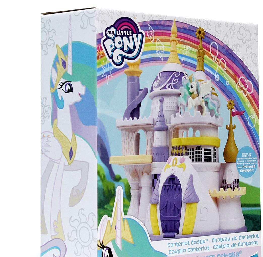 My Little Pony Canterlot Castle Playset with Princess Celestia Figure – Accessory Set