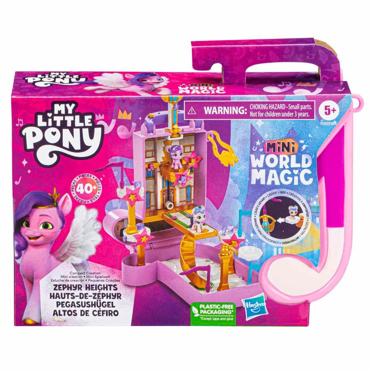 My Little Pony Mini World Magic Zephyr Heights Compact Creation Playset with Princess Pipp Petals