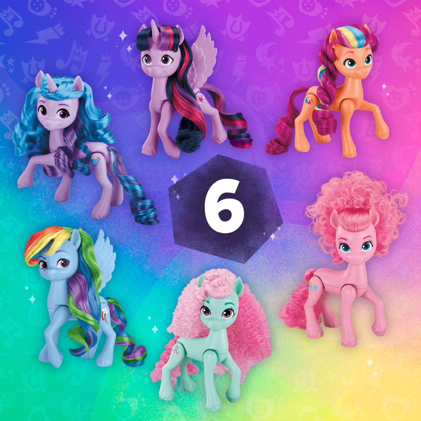 My Little Pony Rainbow Celebration: 6-Pony 5.5-Inch Figure Set | Amazon Exclusive