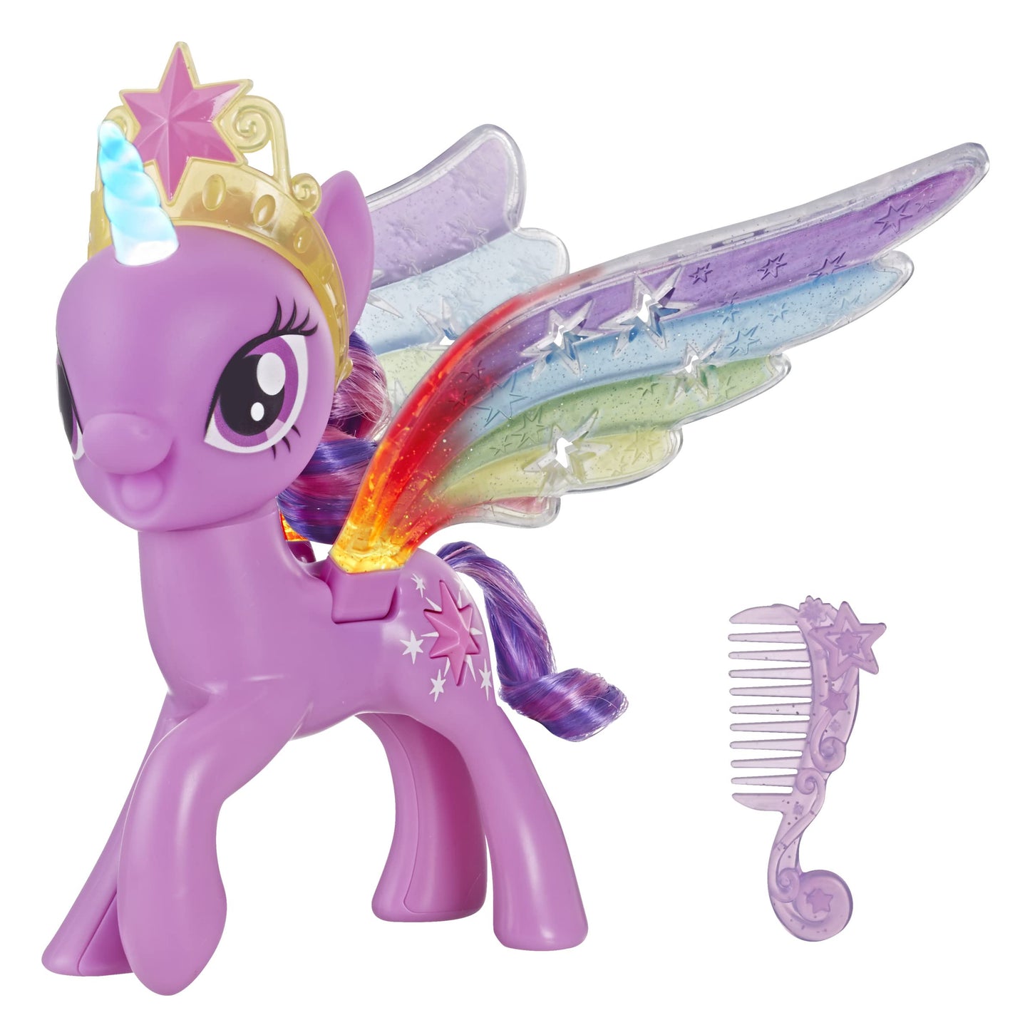 My Little Pony Rainbow Wings Twilight Sparkle – 8-Inch Light-Up Figure, Moving Wings | Ages 3+