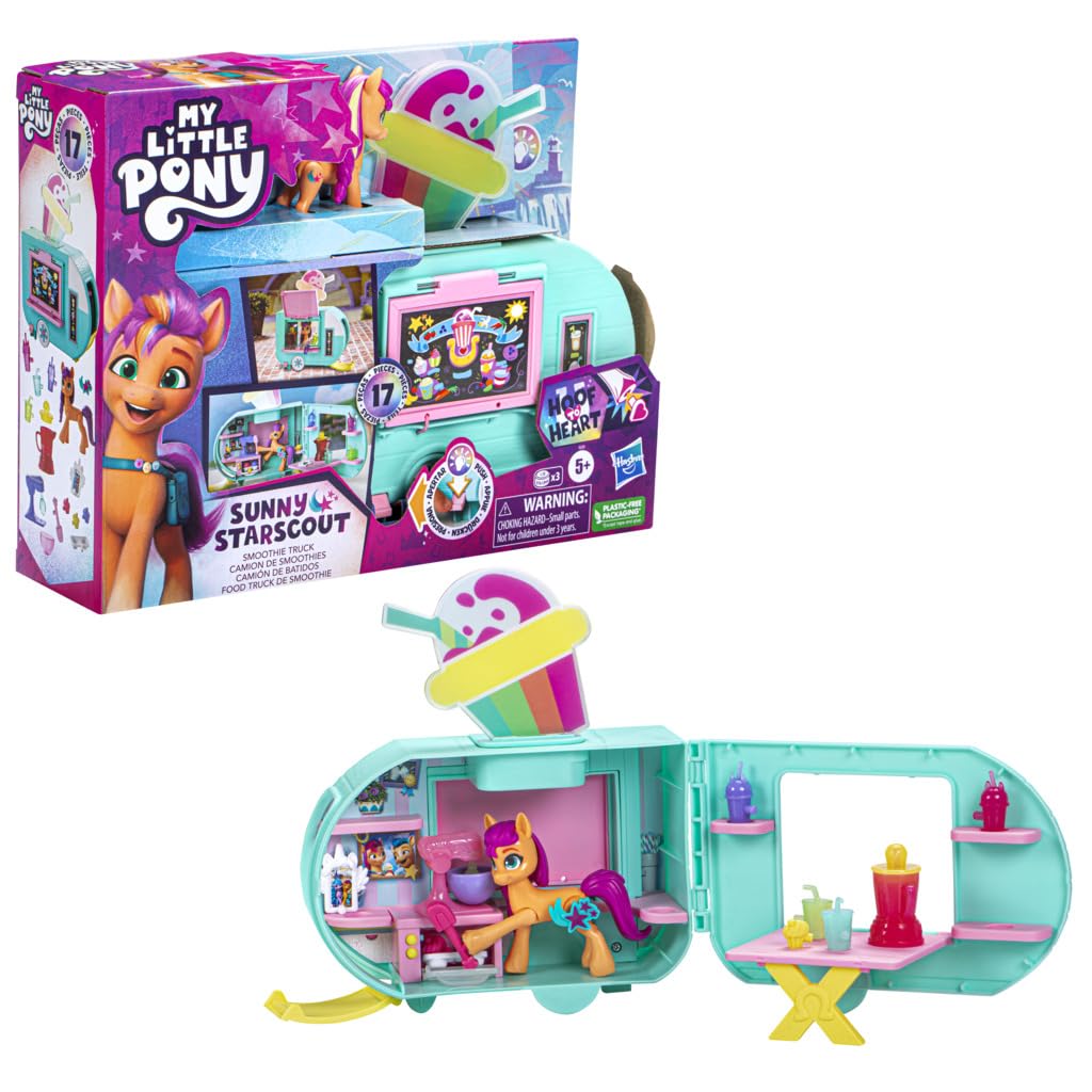 My Little Pony Sunny Starscout Smoothie Truck Playset – 2-in-1 Vehicle & Kitchen for Ages 5+