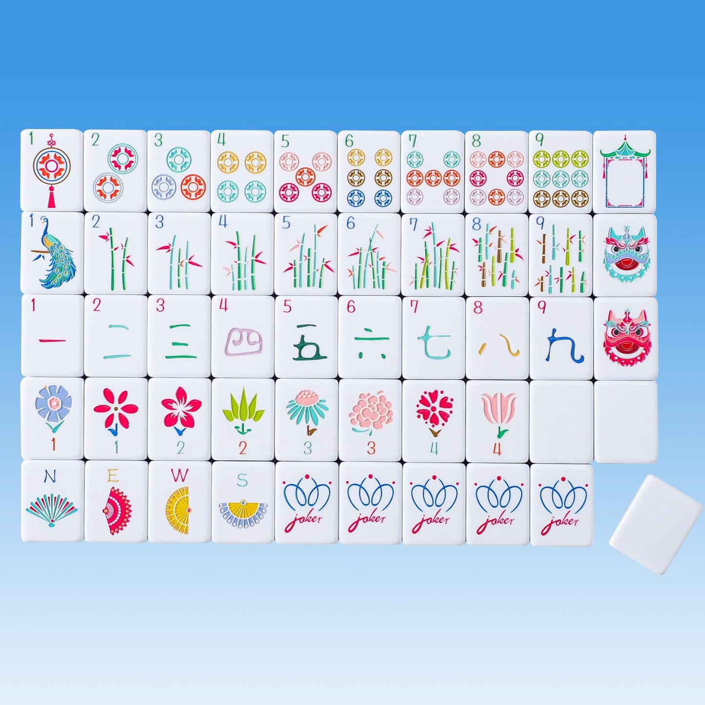 My Mahjong Trove 160 Engraved American Mahjong Set with Carrying Bag – 1.2” Tiles