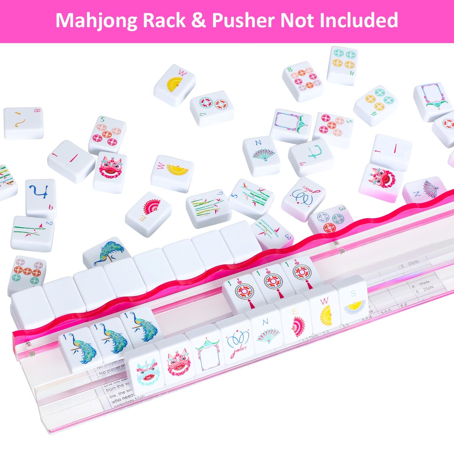 My Mahjong Trove 160 Engraved American Mahjong Set with Carrying Bag – 1.2” Tiles