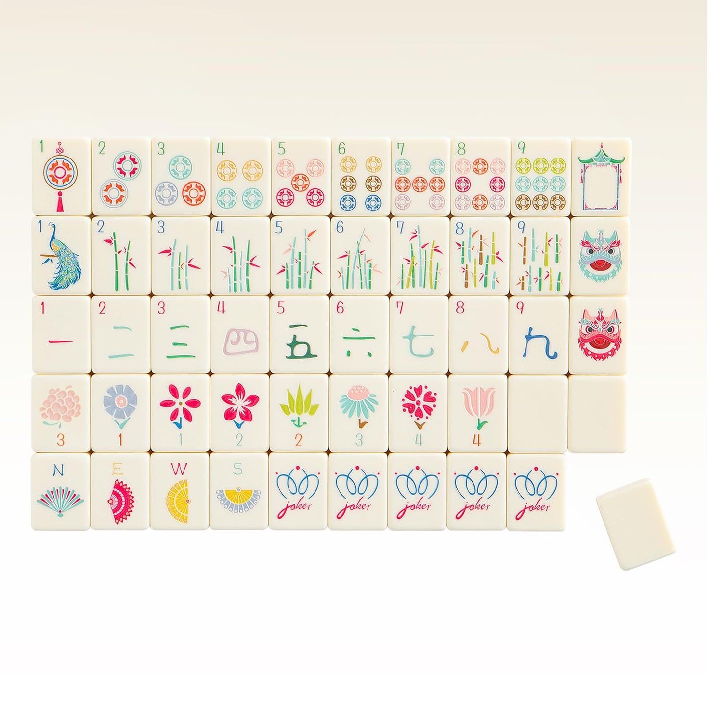 My Mahjong Trove 160-Tile Engraved American Mahjong Set with Carrying Bag – 1.2" Tiles