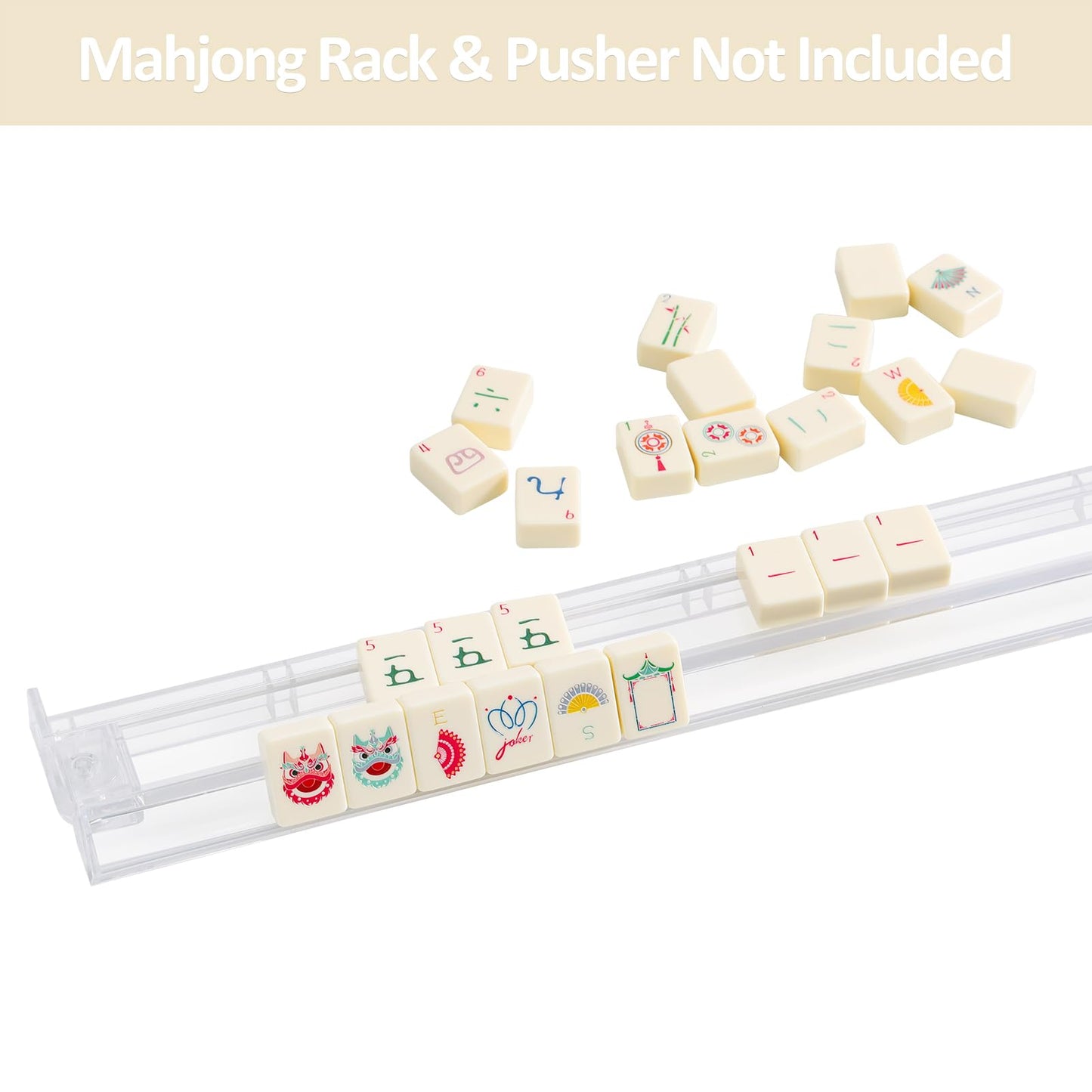 My Mahjong Trove 160-Tile Engraved American Mahjong Set with Carrying Bag – 1.2" Tiles