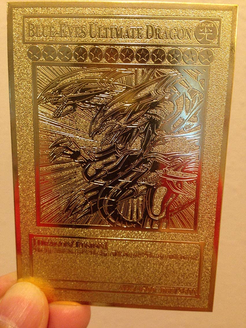 My Pet Elephant Blue-Eyes Ultimate Dragon Gold Metal Yugioh Card