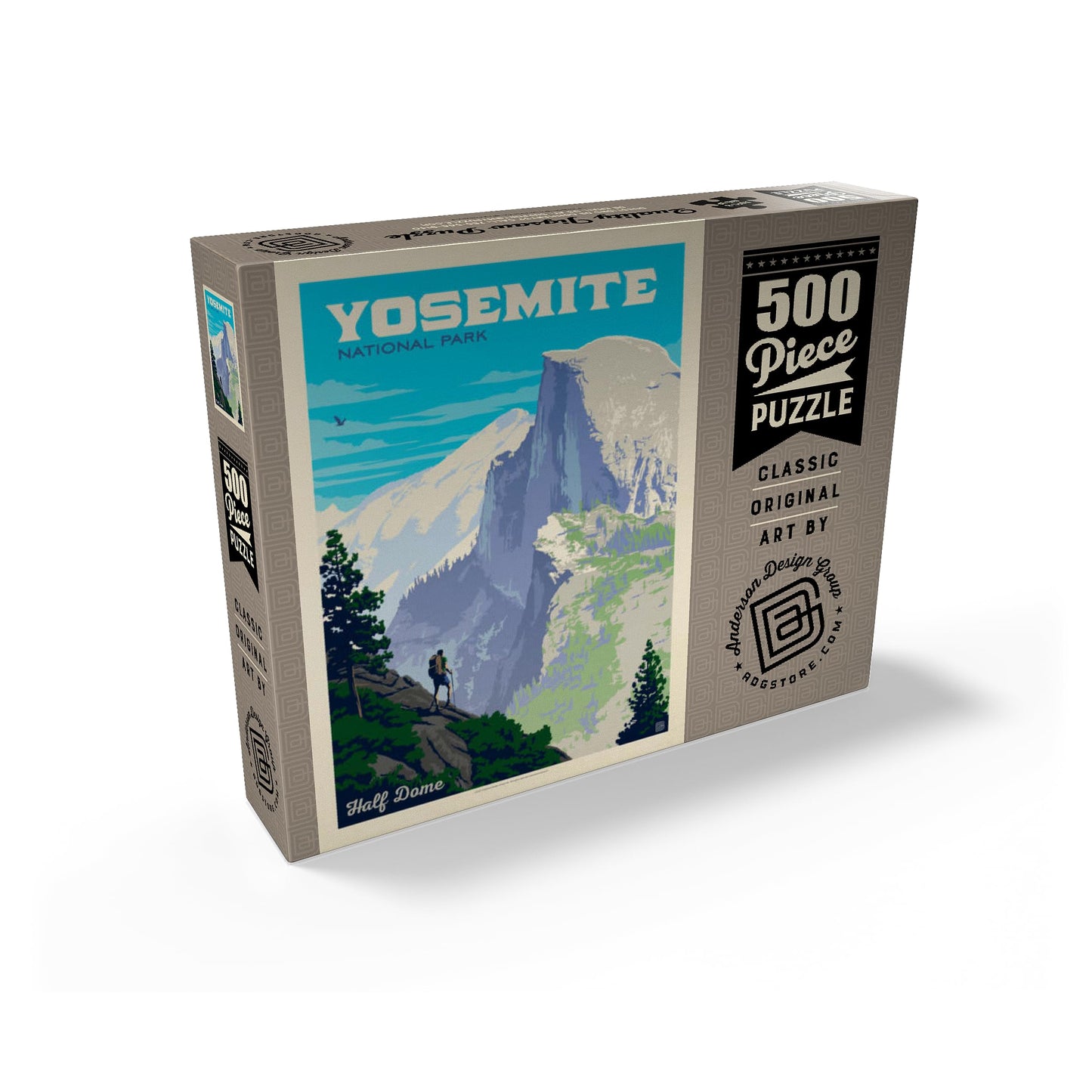 MyPuzzle Yosemite Half Dome Vista Vintage Poster – Premium 500-Piece Puzzle for Adults